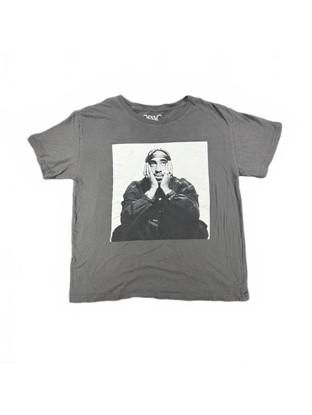 Men's Vintage Style 2PAC Gray Graphic Tee Size XL
